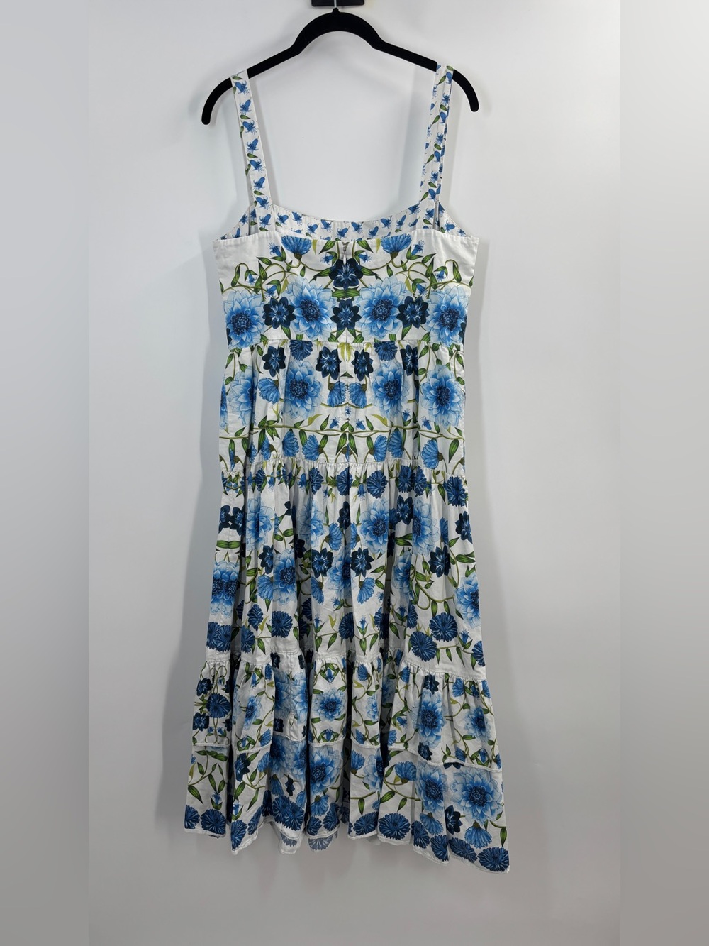 BORGO DE NOR Daniela Tiered Floral-Print Cotton Midi Dress UK14/US 8 - Picture 9 of 9